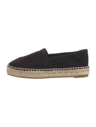 Chanel Interlocking CC Logo Suede Espadrilles