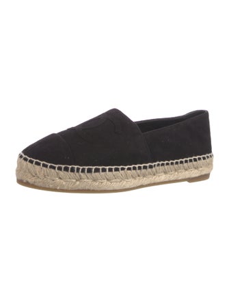 Chanel Interlocking CC Logo Suede Espadrilles