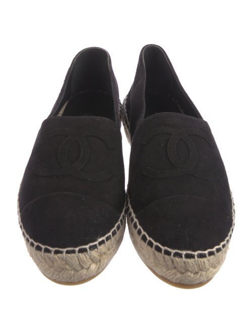Chanel Interlocking CC Logo Suede Espadrilles