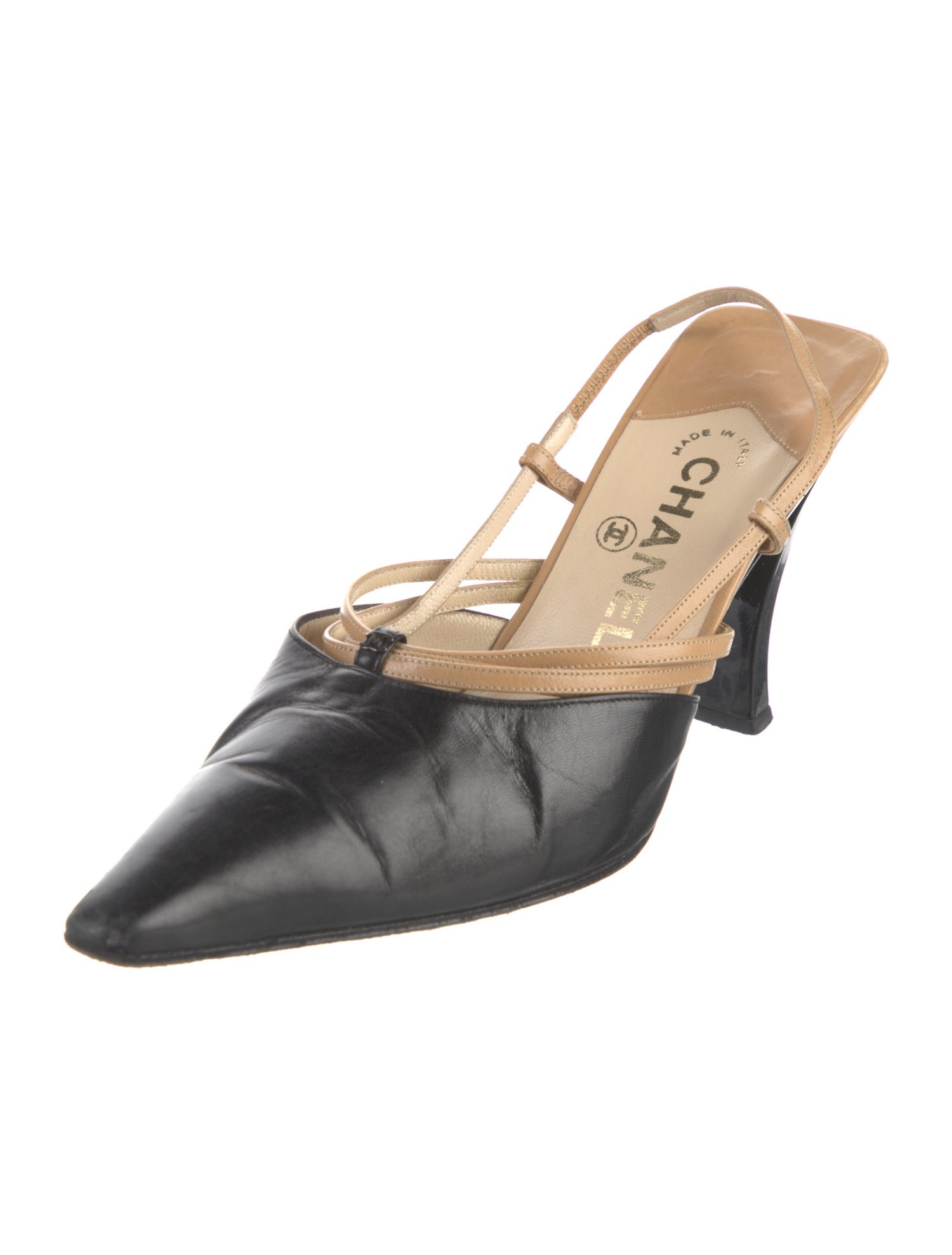 Chanel Interlocking CC Logo Lambskin Mules