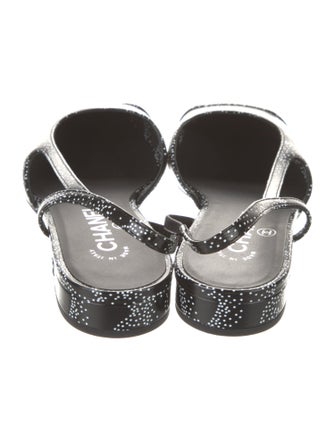 Chanel 2023 Interlocking CC Logo Slingback Flats