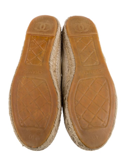 Chanel Interlocking CC Logo Sequin Embellishments Espadrilles