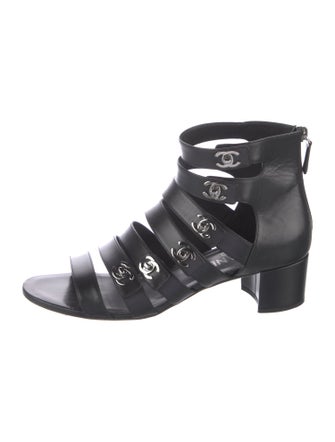 Chanel 2017 Interlocking CC Logo Gladiator Sandals