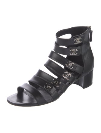 Chanel 2017 Interlocking CC Logo Gladiator Sandals