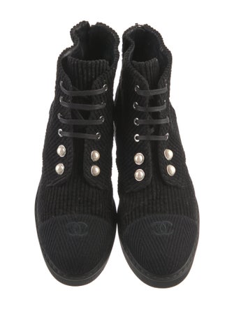 Chanel 2020 Interlocking CC Logo Combat Boots