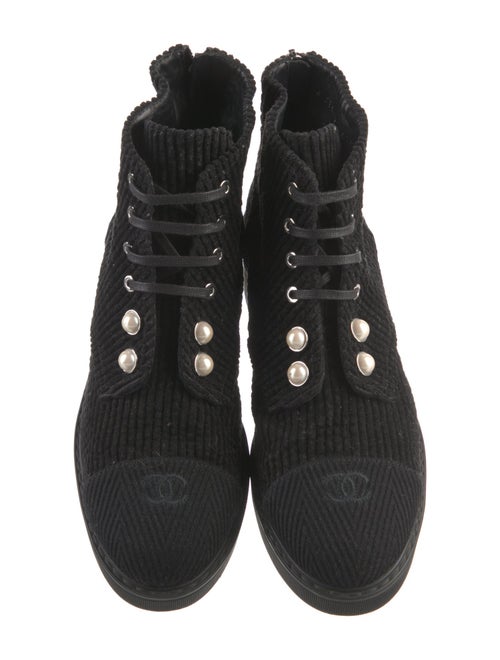 Chanel 2020 Interlocking CC Logo Combat Boots