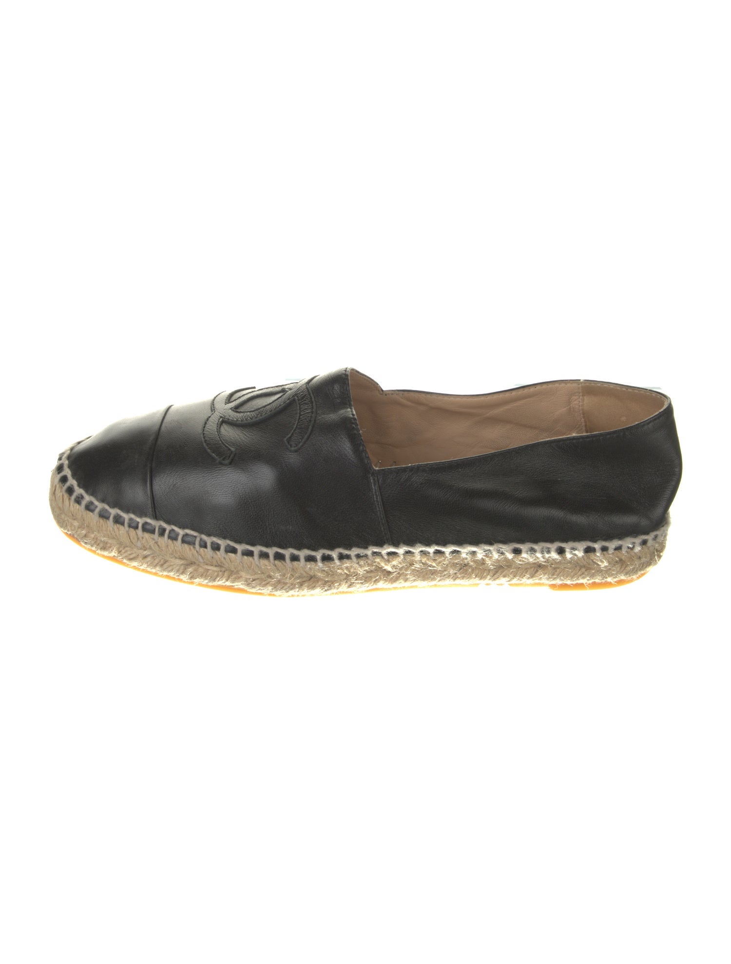 Chanel Interlocking CC Logo Lambskin Espadrilles