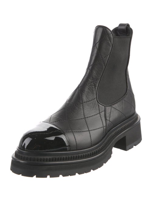 Chanel 2023 Quilted Pattern Chelsea Boots
