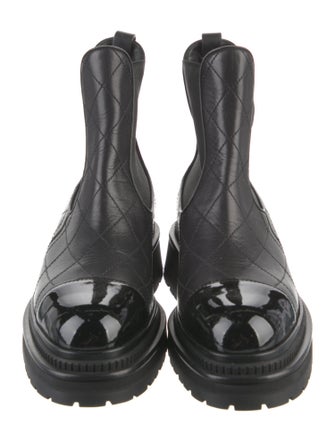 Chanel 2023 Quilted Pattern Chelsea Boots