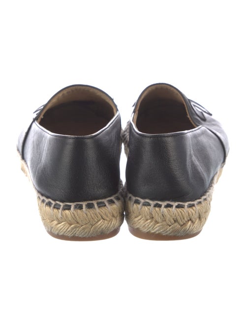 Chanel Interlocking CC Logo Leather Espadrilles