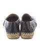 Chanel Interlocking CC Logo Leather Espadrilles
