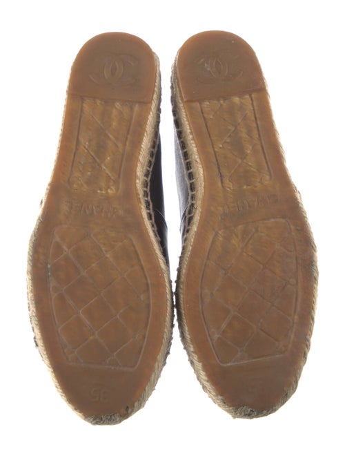 Chanel Interlocking CC Logo Leather Espadrilles