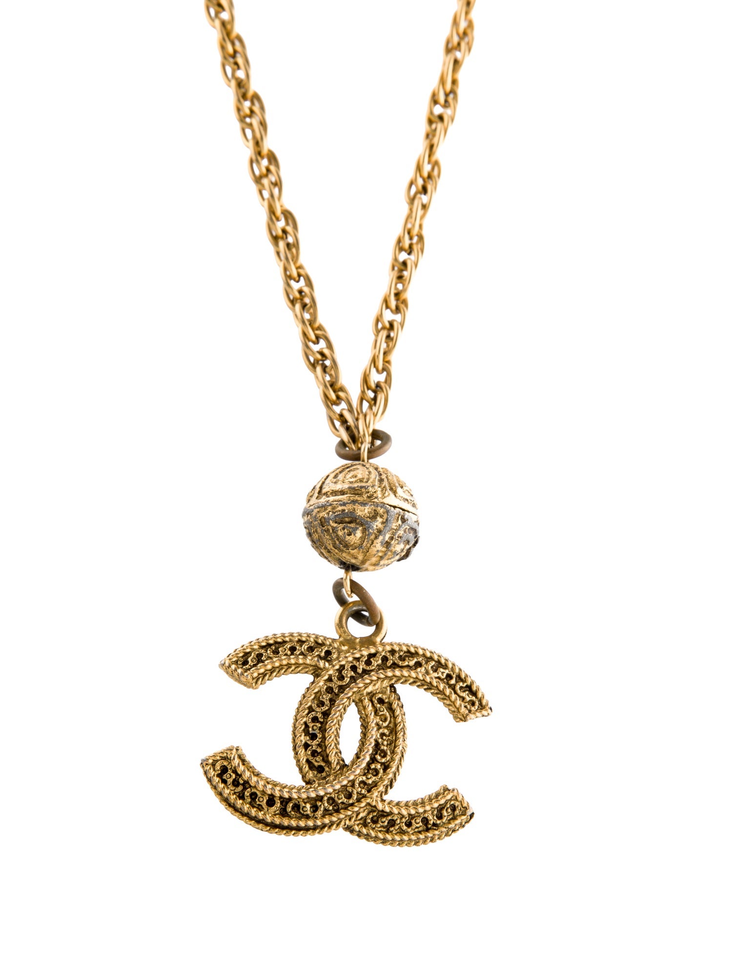 Chanel Vintage CC Pendant Necklace