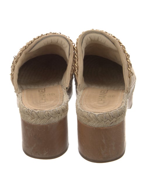 Chanel Interlocking CC Logo Leather Mules