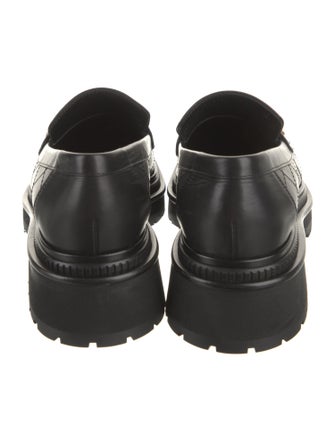 Chanel Interlocking CC Logo Leather Loafers