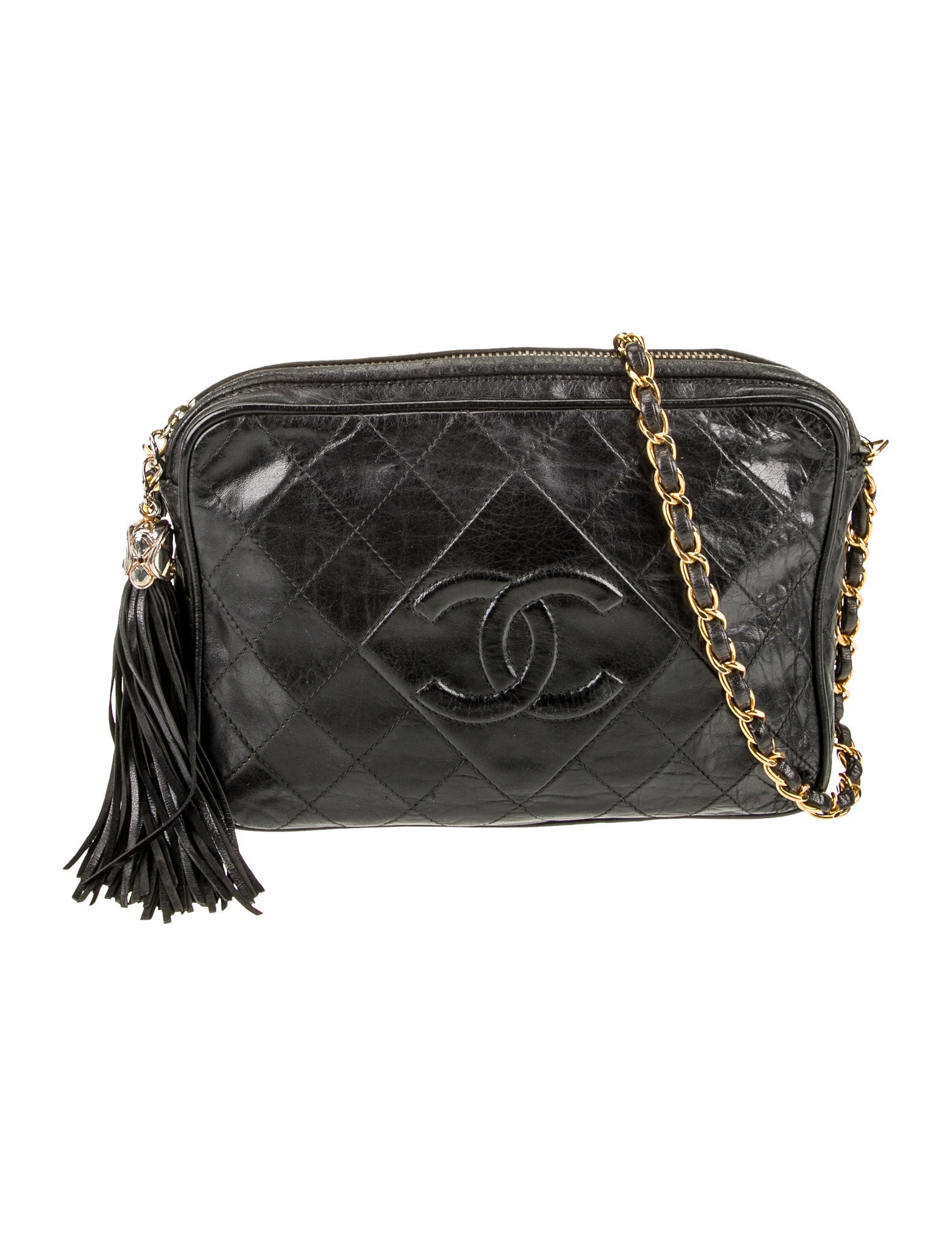 Chanel Diamond CC Tassel Camera Bag