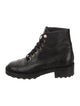 Chanel Interlocking CC Logo Leather Combat Boots