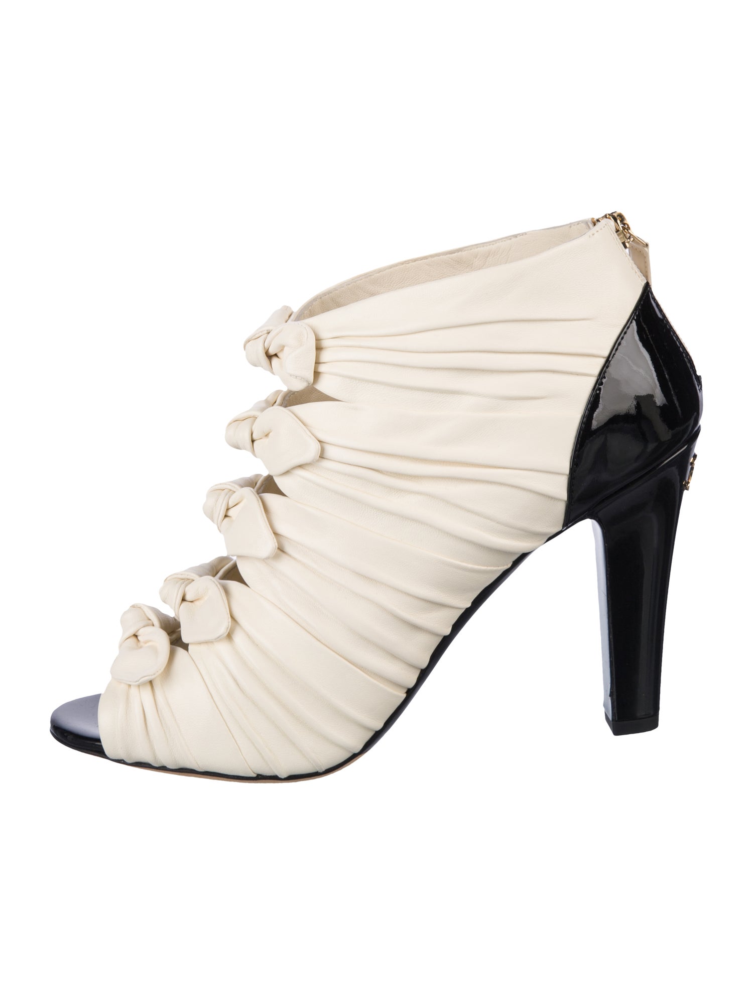 Chanel 2018 Interlocking CC Logo Lace-Up Boots