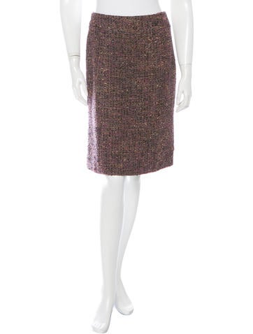 Chanel Bouclé Knee-Length Skirt