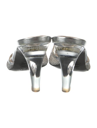 Chanel Interlocking CC Logo Mesh Slides