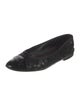 Chanel Interlocking CC Logo Suede Ballet Flats