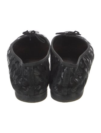 Chanel Interlocking CC Logo Suede Ballet Flats