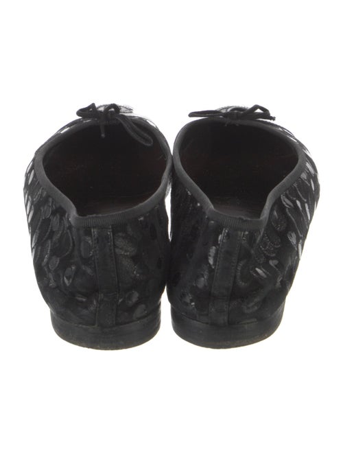 Chanel Interlocking CC Logo Suede Ballet Flats