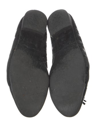 Chanel Interlocking CC Logo Suede Ballet Flats