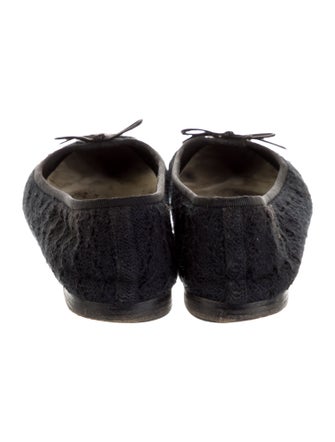 Chanel Interlocking CC Logo Tweed Ballet Flats
