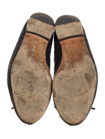 Chanel Interlocking CC Logo Tweed Ballet Flats