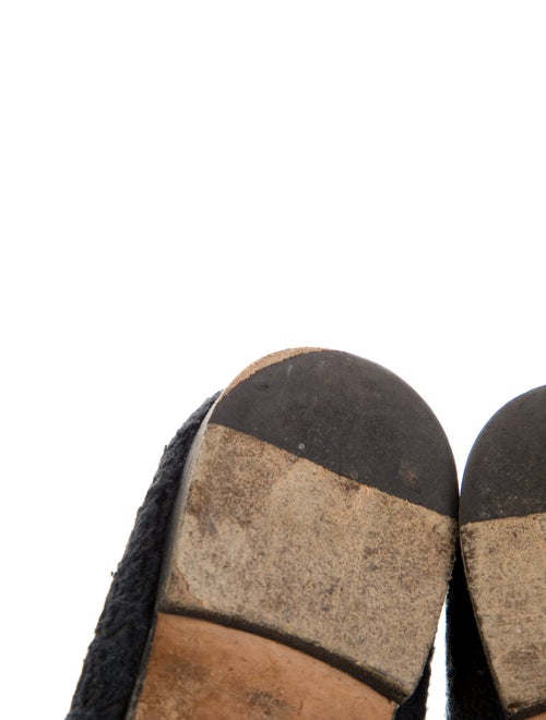 Chanel Interlocking CC Logo Tweed Ballet Flats