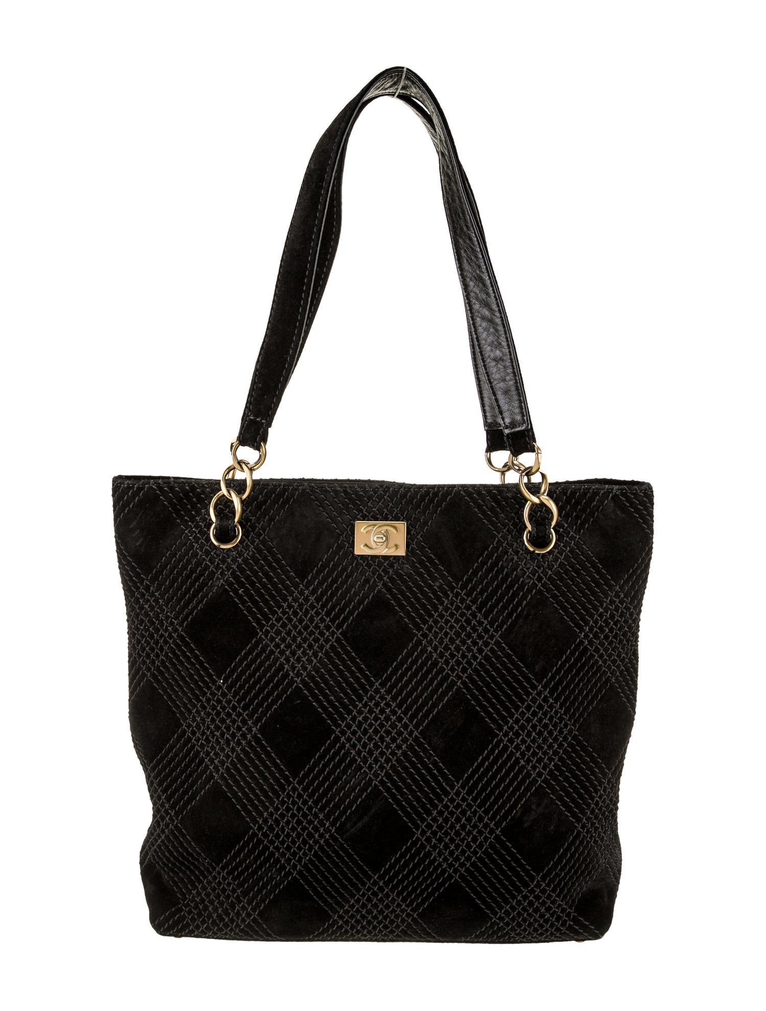Chanel Suede Diamond Stitch Tote