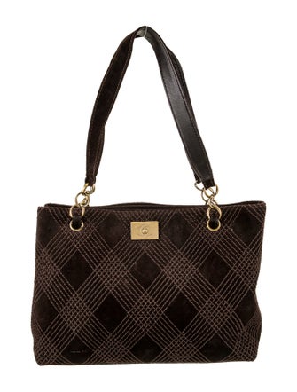 Chanel Suede Diamond Stitch Tote