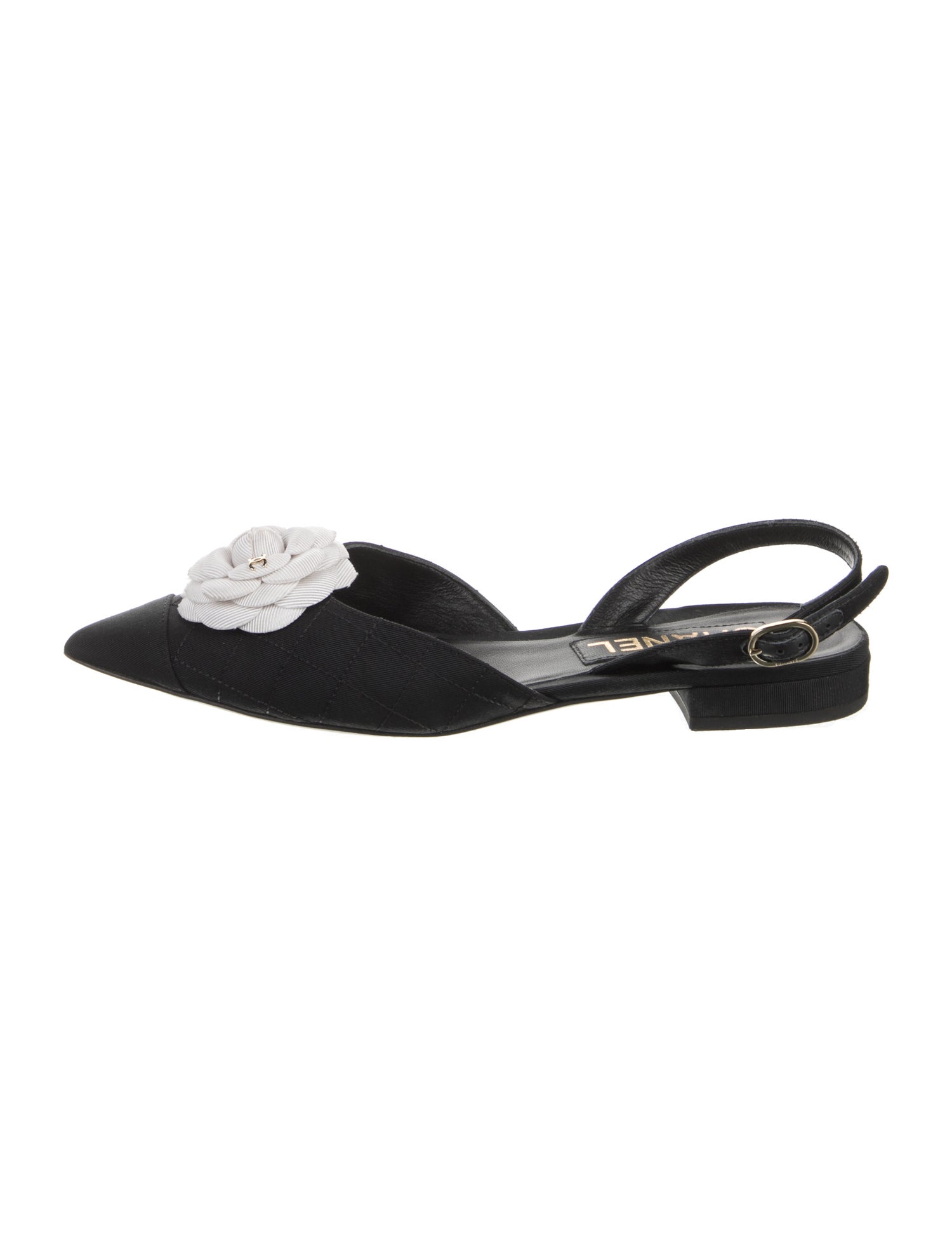 Chanel 2021 Interlocking CC Logo Slingback Flats
