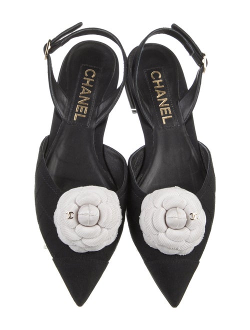 Chanel 2021 Interlocking CC Logo Slingback Flats