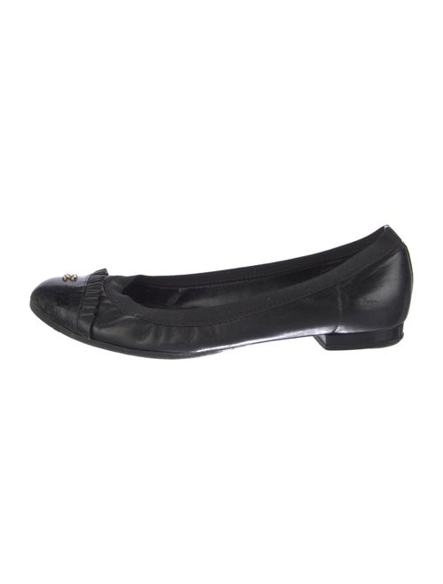 Chanel Interlocking CC Logo Leather Flats
