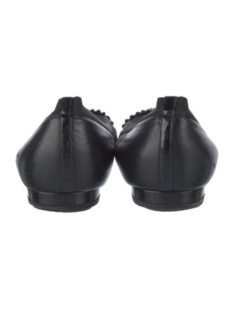 Chanel Interlocking CC Logo Leather Flats