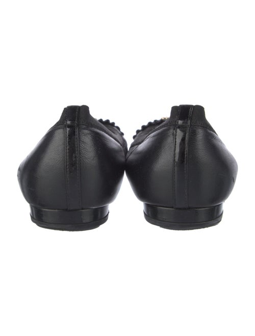 Chanel Interlocking CC Logo Leather Flats