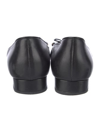 Chanel Interlocking CC Logo Leather Ballet Flats