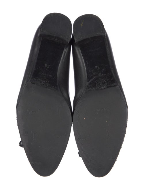 Chanel Interlocking CC Logo Leather Ballet Flats