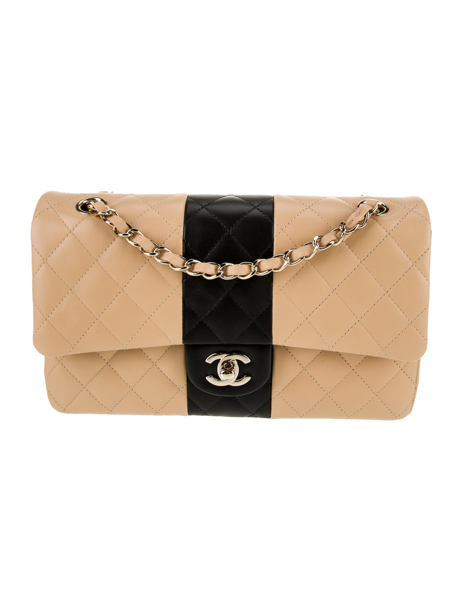 Chanel Classic Medium Bi-Stripe Double Flap Bag