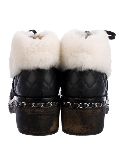 Chanel 2016 Interlocking CC Logo Lace-Up Boots