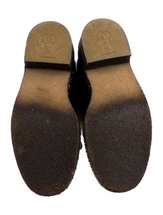 Chanel 2016 Interlocking CC Logo Lace-Up Boots