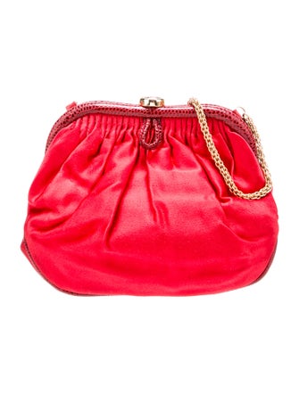 Chanel Lizard-Trimmed CC Frame Evening Bag