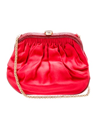 Chanel Lizard-Trimmed CC Frame Evening Bag