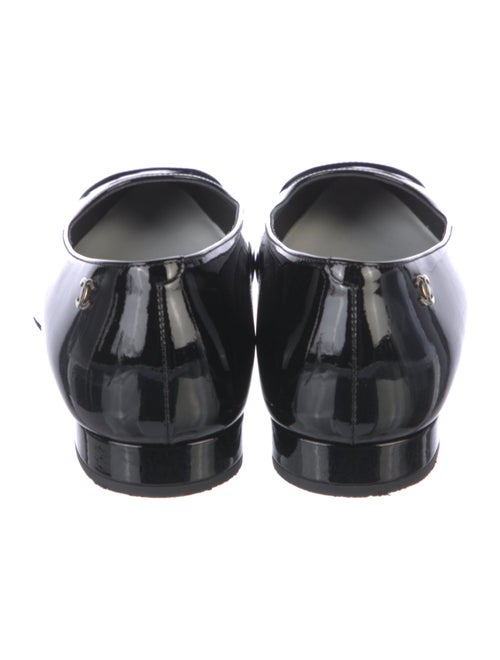 Chanel Interlocking CC Logo Patent Leather Flats