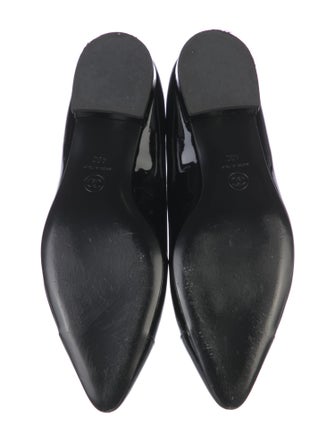 Chanel Interlocking CC Logo Patent Leather Flats