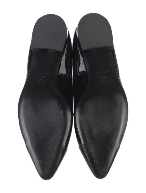 Chanel Interlocking CC Logo Patent Leather Flats