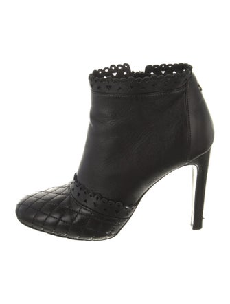 Chanel Interlocking CC Logo Leather Boots