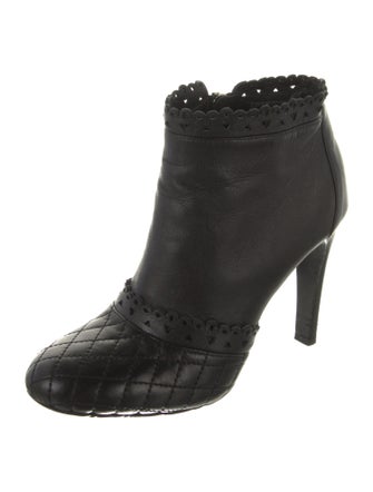 Chanel Interlocking CC Logo Leather Boots